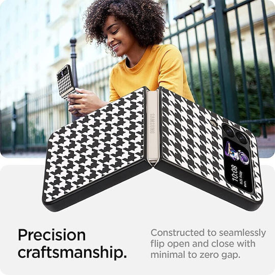 Leather Shockproof Back Cover Πλαστικό Λευκό (Galaxy Z Flip4)