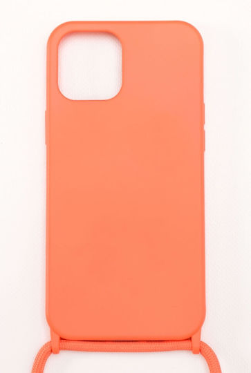 Luigi Back Cover Σιλικόνης με Λουράκι Πορτοκαλί (iPhone 12 Pro Max)