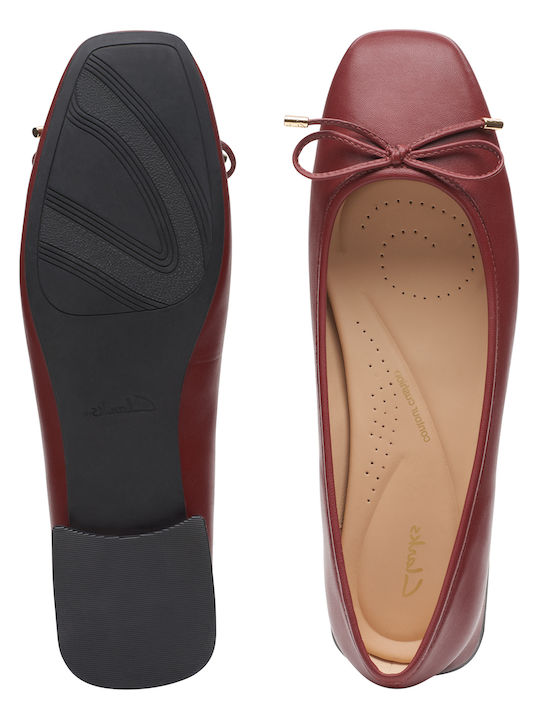 Leather Ballerinas Ubree15 Step Burgundy