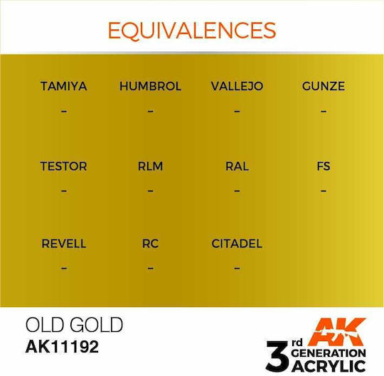 AK Interactive Χρώμα Μοντελισμού Χρυσό 17ml