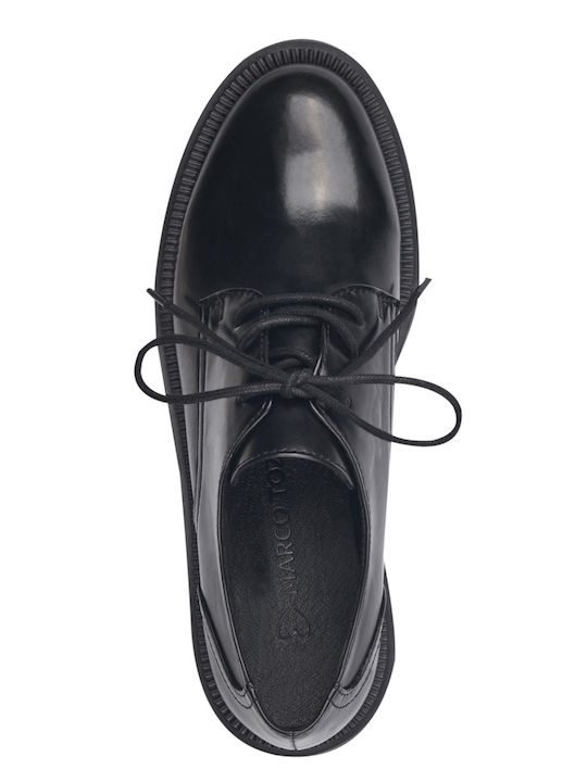 Women's Synthetic Leather Oxford Shoes Black