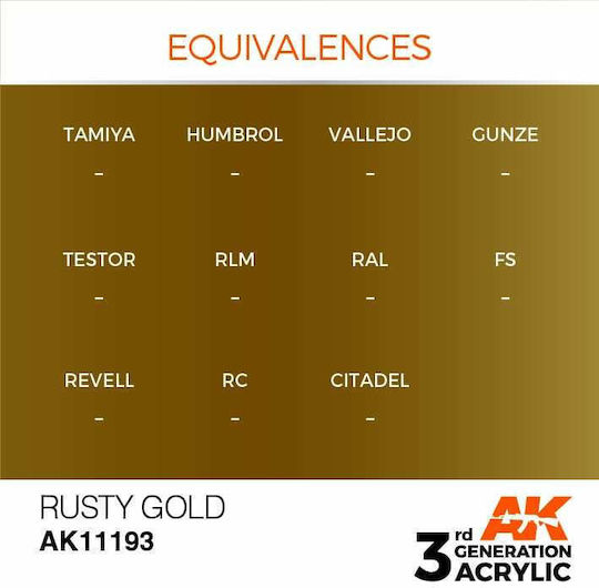 AK Interactive Modellbau Farbe in Gold Farbe 17ml