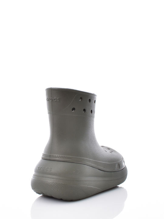 Classic Crush Women's Short Mid Heel Wellies Khaki