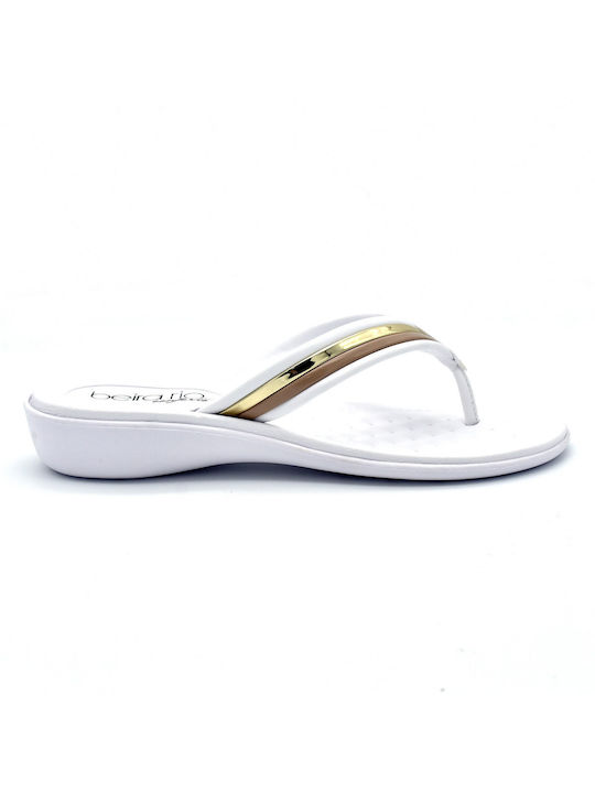 Beira Rio Synthetic Leather Women's Sandals White