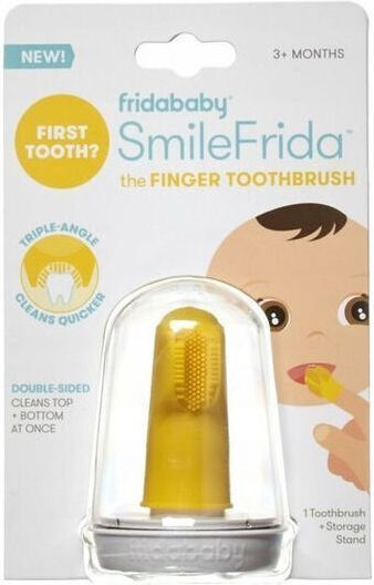 Frida Baby Βρεφική Οδοντόβουρτσα Δακτύλου για 3m+ Κίτρινη