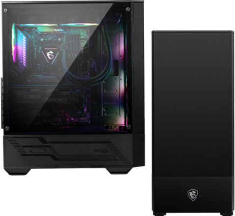 Vengeance Shadow V4 MSI Edition Gaming Desktop PC Ryzen 5 5500 16GB DDR4 512GB SSD GeForce RTX 4060 Kein Betriebssystem und MSI G2422 Monitor