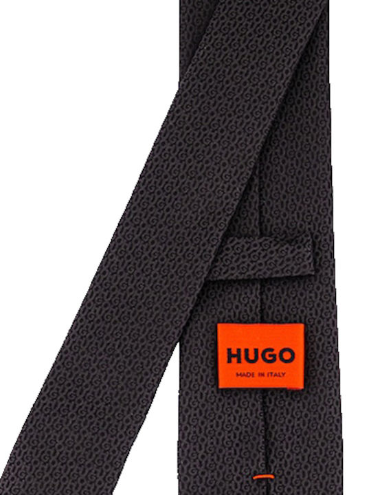 Hugo Men's Tie Monochrome in Black Color