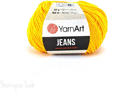 YarnArt Yarn Art Synthetisches Gelbes Strickgarn 50m