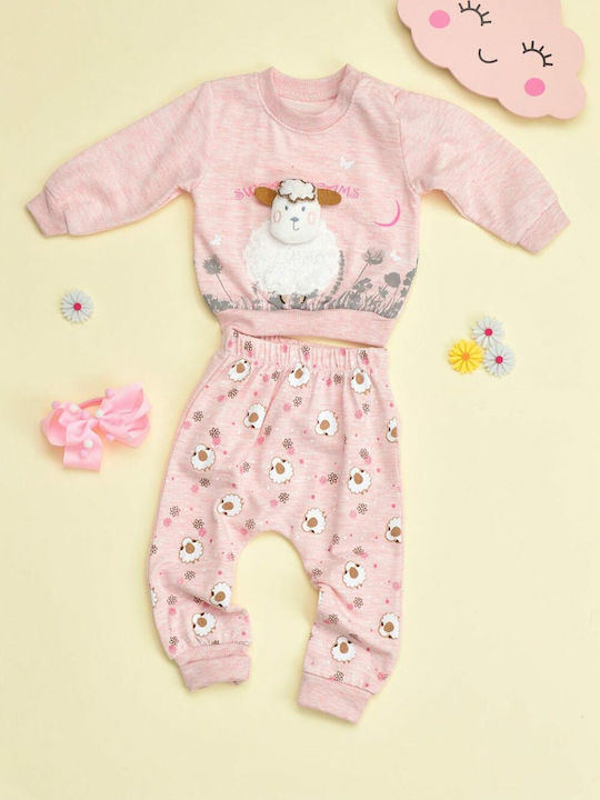 Potre Kinder Set mit Hose Sommer 2Stück Rosa