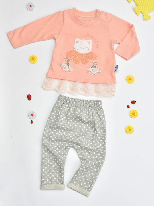 Potre Kinder Set mit Hose Winter 2Stück Rosa