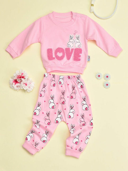 Potre Kids Set with Pants Winter 2pcs Pink