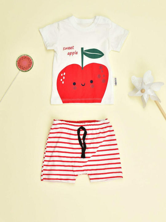 Potre Kids Set with Shorts Summer 2pcs White