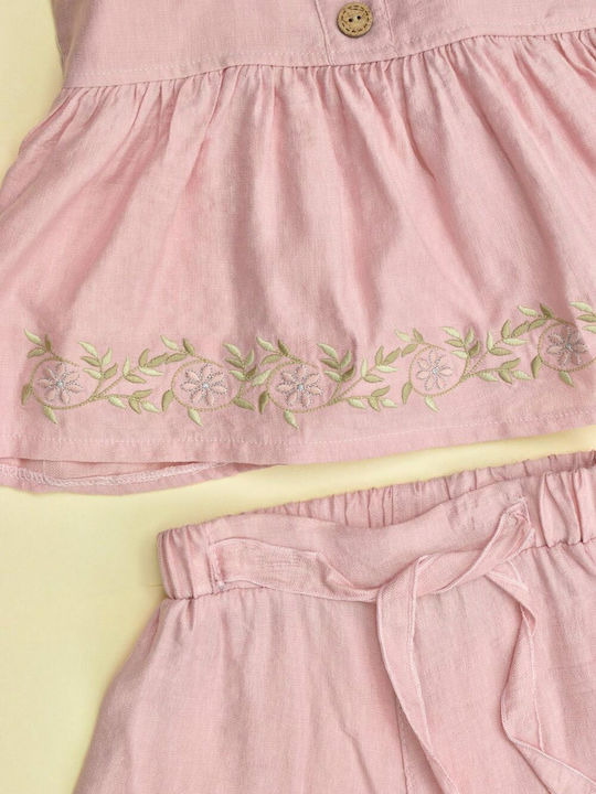 Kinder-Set mit Hose Sommer 2Stück Rosa