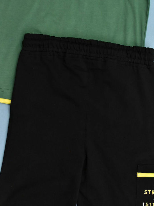 Kinder-Set mit Shorts Sommer 2Stück Khaki Street Style
