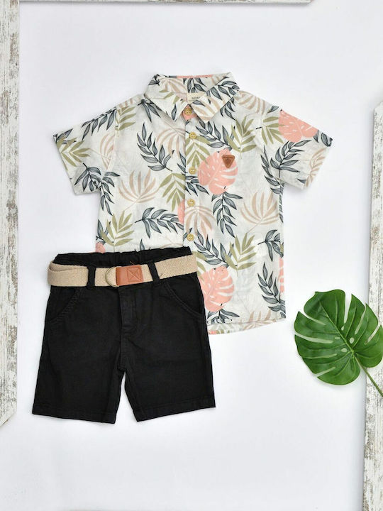 Kinder-Set mit Shorts Sommer 2Stück Ecru