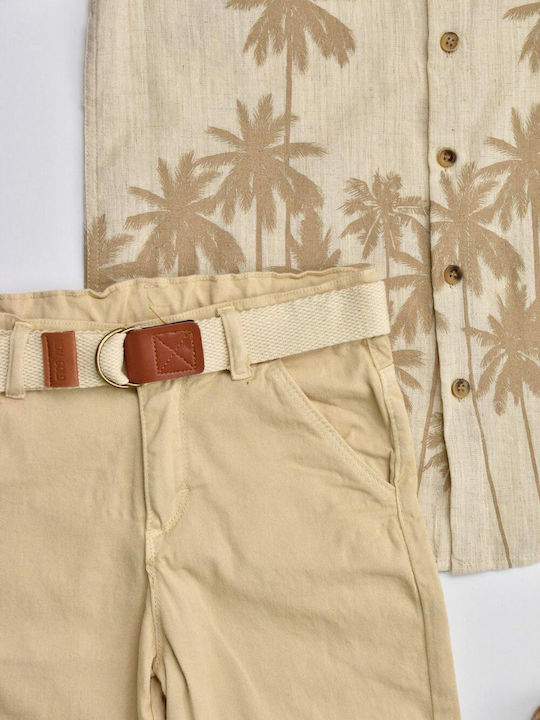 Kinder-Set mit Shorts Sommer 2Stück Beige