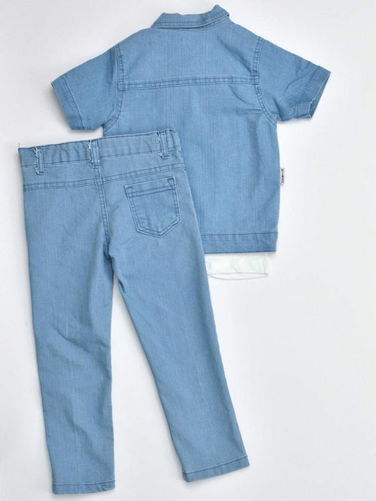 Kinder-Set mit Hose Sommer 2Stück Weiß