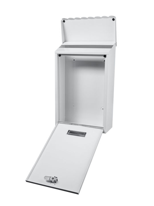Cutie Poștală pentru Bloc Inox în Culoarea Alb 40x40x40cm