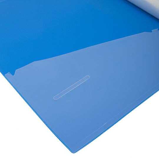 Mappe Suppl mit 100 Plastikhüllen Folien für Papier A4 Hellblau 1Stück