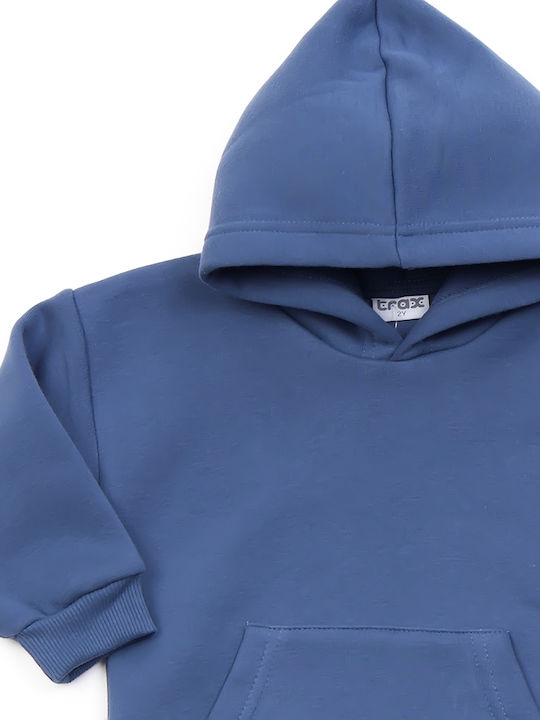 Trax Kinder Sweatshirt mit Kapuze und Taschen Blau