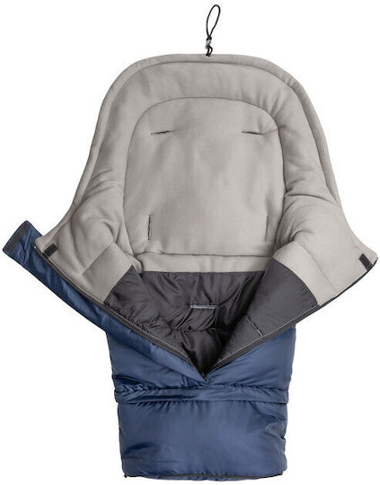Sensillo Combi Sac de picioare pentru cărucior Impermeabil Albastru cu căptușeală Fleece 100x45εκ.