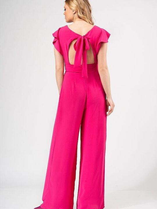 Bellino Women's Short-sleeved One-piece Suit Pink