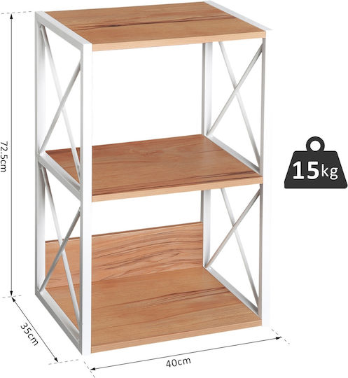 Beige Bookcase 44x35x72.5cm