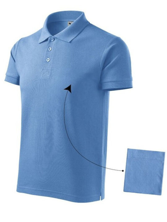 Malfini Men's Short Sleeve Promotional Blouse Blue