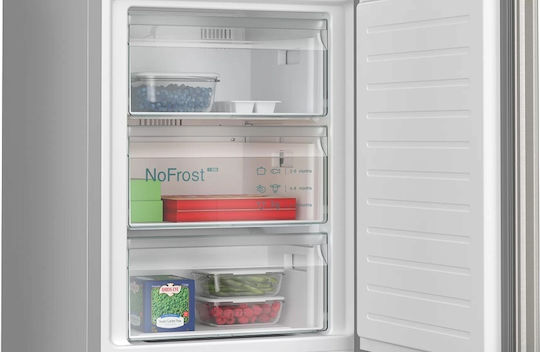 Siemens Kühl-Gefrierkombination 363Es NoFrost H203xB60xT66.5cm. Inox KG39NXIDF