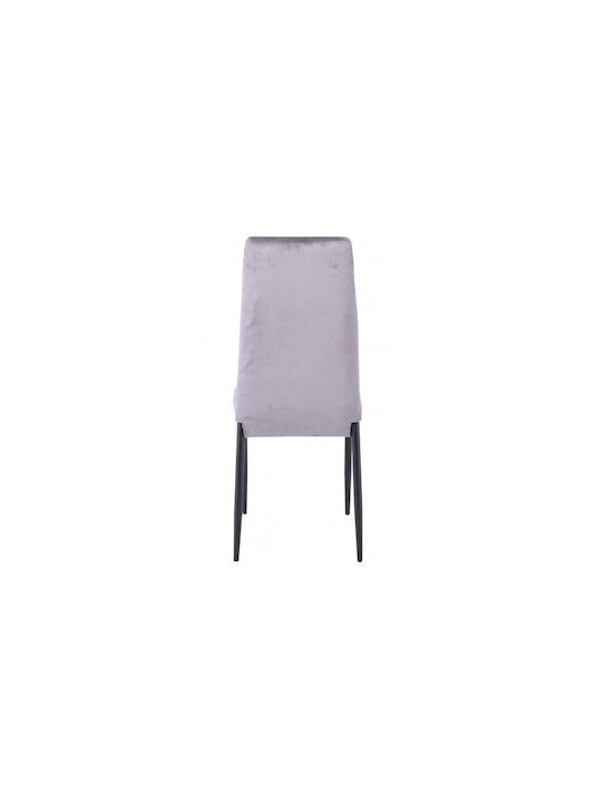 Jetta Scaune Sala de mese Catifelate Gri 6buc 42x49x98buc