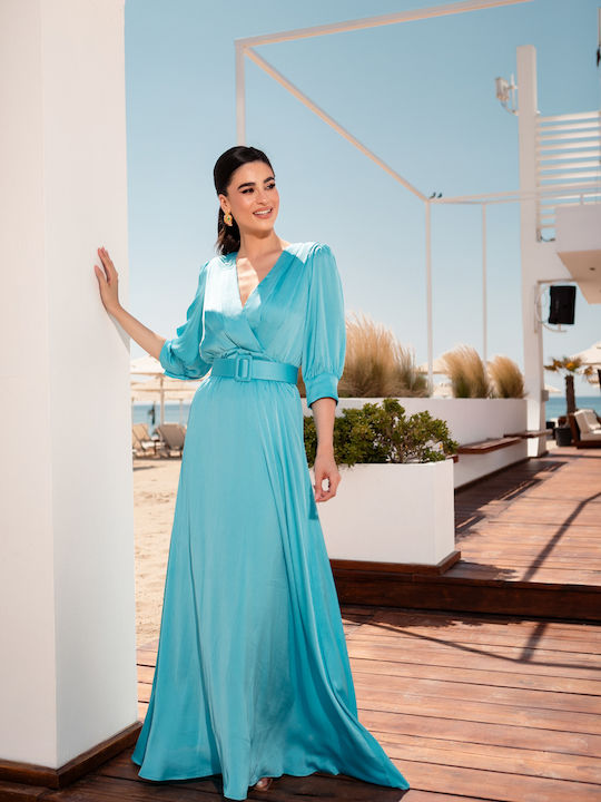 RichgirlBoudoir Summer Maxi Evening Dress Turquoise