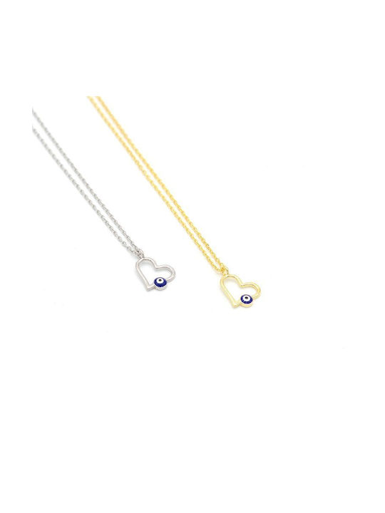 Amor Amor Necklace with design Heart from Gold Plated Silver