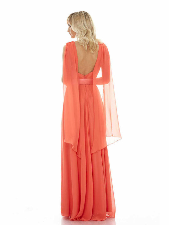 RichgirlBoudoir Καλοκαιρινό Maxi Φόρεμα για Γάμο / Βάπτιση Πορτοκαλί
