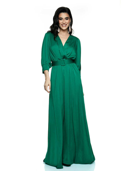 RichgirlBoudoir All Day Long Sleeve Maxi Dress Green