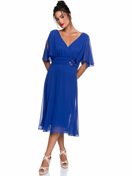 Midi Dress for Wedding / Baptism Blue