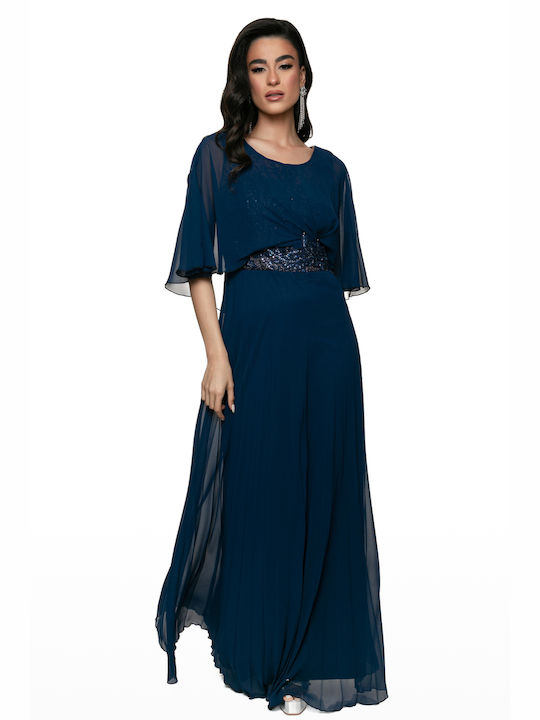 RichgirlBoudoir Summer Maxi Evening Dress Blue