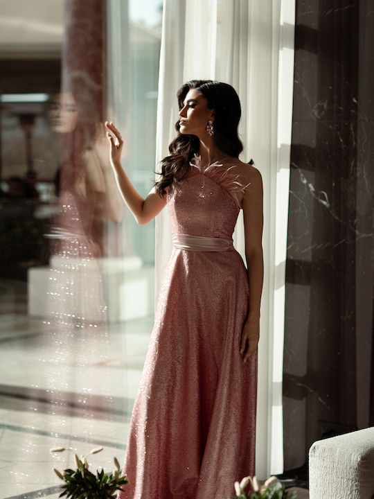Summer Maxi Dress for Wedding / Christening Pink