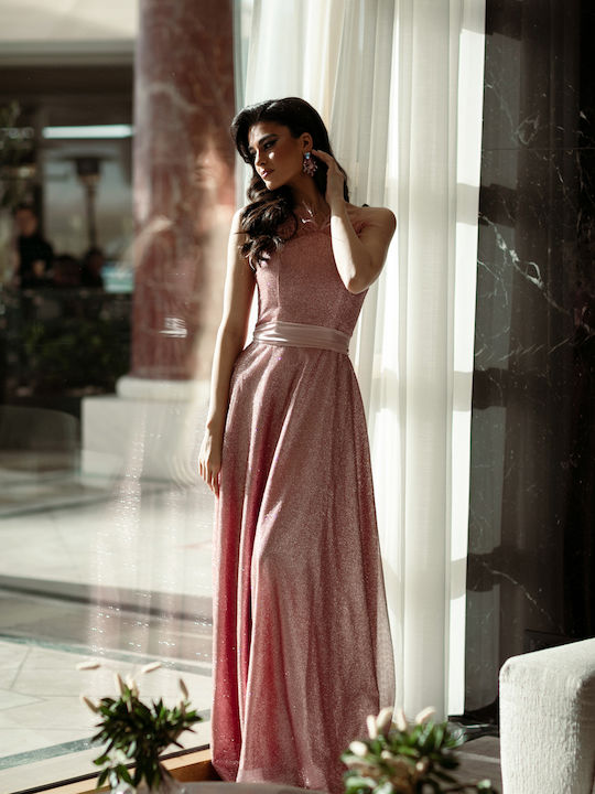 Summer Maxi Dress for Wedding / Christening Pink
