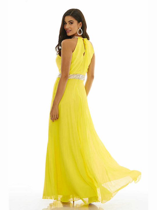 RichgirlBoudoir Maxi Κομπινεζόν Φόρεμα για Γάμο / Βάπτιση Κίτρινο