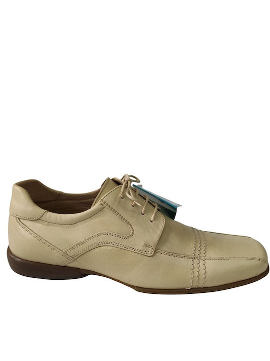 Lupo Men's Leather Casual Shoes Beige