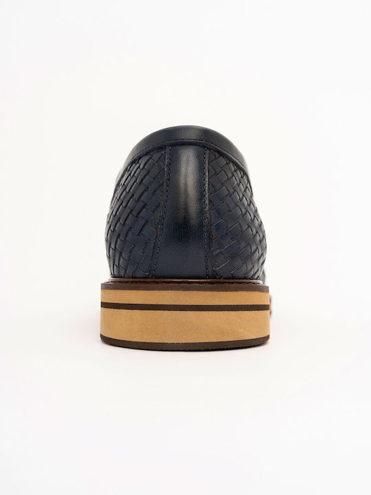 Men's Leather Casual Shoes Blue