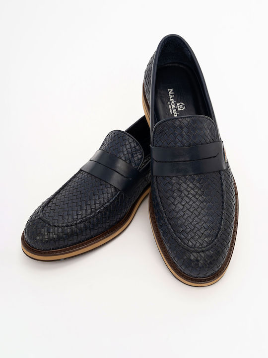 Men's Leather Casual Shoes Blue