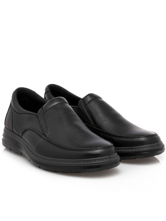 Imac Men's Leather Casual Shoes Black ΙΜΑ/