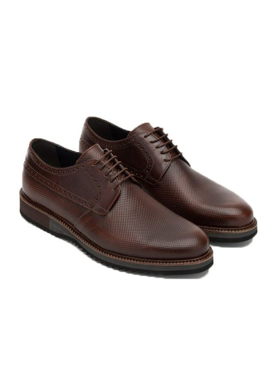 Raymont Δερμάτινα Ανδρικά Casual Παπούτσια Dark Brown