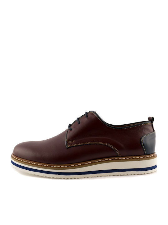 Pantofi casual pentru bărbați Burgundy