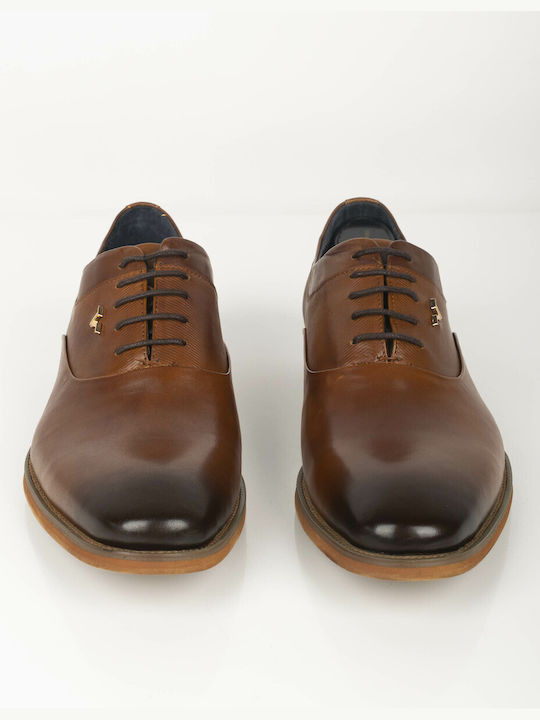 19V69 YO Men's Leather Casual Shoes Brown