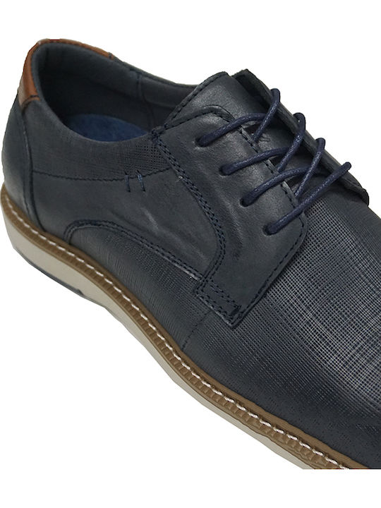 Leder Herren Freizeitschuhe Blau