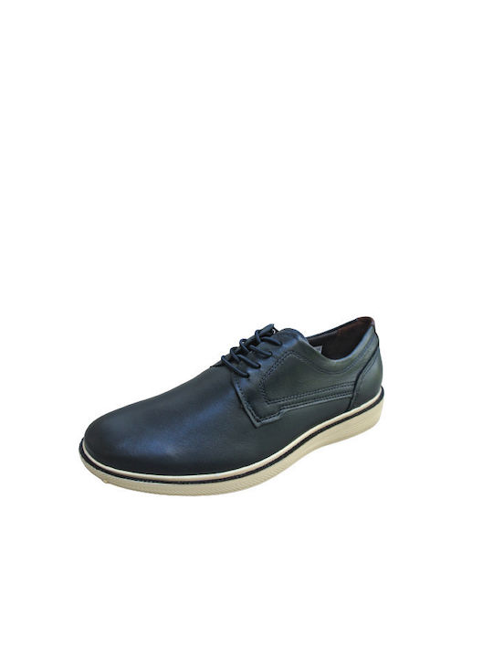 Pegada Men's Anatomic Leather Casual Shoes Blue