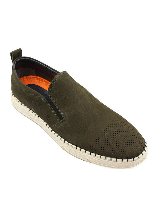 Leder Herren Freizeitschuhe Grün