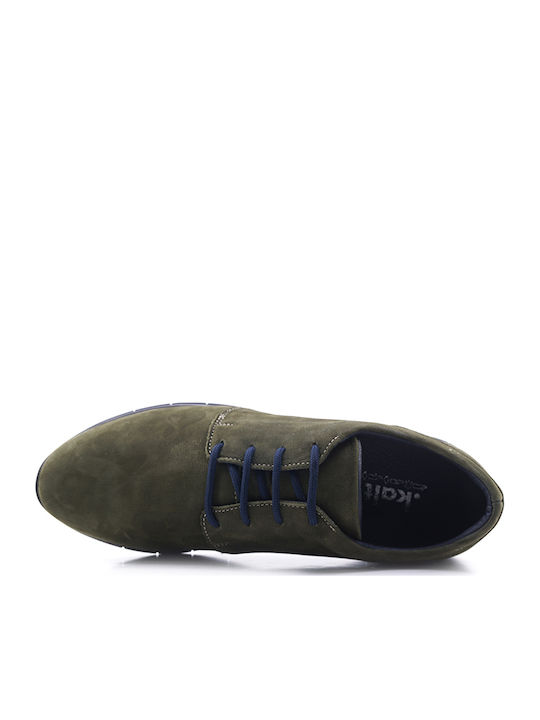 Leder Herren Freizeitschuhe Grün